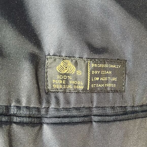 Vtg Jones New York Blazer 100% Wool 44R Navy Blue Double Breasted Sport Coat - Picture 8 of 10